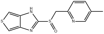 1H-Thieno(3,4-d)imidazole, 2-(((5-methyl-2-pyridinyl)methyl)sulfinyl)- Struktur