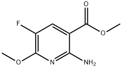 3-Pyridinecarboxylicacid,2-amino-5-fluoro-6-methoxy-,methylester(9CI) Struktur