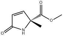 1H-Pyrrole-2-carboxylicacid,2,5-dihydro-2-methyl-5-oxo-,methylester,(R)- Struktur