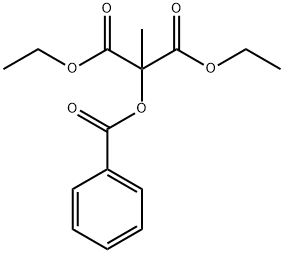 Propanedioic acid, 2-(benzoyloxy)-2-Methyl-, 1,3-diethyl ester Struktur