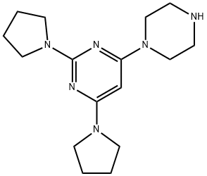 4-(PIPERAZIN-1-YL)-2,6-DI-(PYRROLIDIN-1-YL)-PYRIMIDINE Struktur