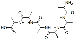 2-[[(2S)-2-[2-[[(2S)-2-[2-(2-aminopropanoylamino)propanoylamino]propanoyl]amino]propanoylamino]propanoyl]amino]propanoic acid Struktur