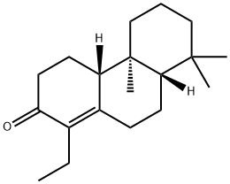 2(3H)-Phenanthrenone, 1-ethyl-4,4a,4b,5,6,7,8,8a,9,10-decahydro-4b,8,8-trimethyl-, (4aR,4bS,8aS)- Struktur