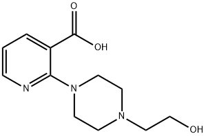 2-[4-(2-Hydroxyethyl)-1-piperazinyl]nicotinic acid Struktur