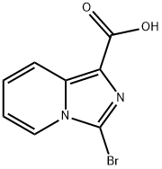 3-ブロモイミダゾ[1,5-A]ピリジン-1-カルボン酸 化學(xué)構(gòu)造式