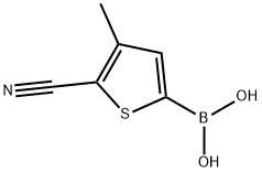 (5-cyano-4-methylthiophen-2-yl)boronic acid Struktur