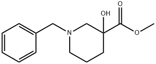 3-Piperidinecarboxylic acid, 3-hydroxy-1-(phenylMethyl)-, Methyl ester Struktur