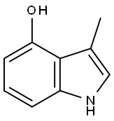 3-Methyl-4-hydroxy-1H-indole Struktur