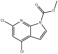 1H-Pyrrolo[2,3-b]pyridine-1-carboxylic acid, 4,6-dichloro-, methyl ester Struktur