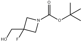 1-Azetidinecarboxylic acid, 3-fluoro-3-(hydroxymethyl)-, 1,1-dimethylethyl ester Struktur