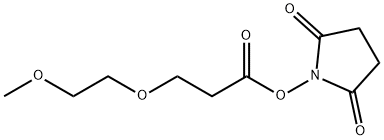 2,5-Dioxopyrrolidin-1-yl 3-(2-methoxyethoxy)propanoate Struktur