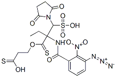 sulfosuccinimidyl-2-(3-azido-2-nitrobenzamido)ethyl-1,3'-dithiopropionate Struktur