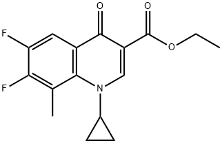 1-CYCLOPROPYL-4-OXO-6,7-DIFLUORO-8-METHYL-QUINOLIN Struktur