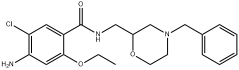 4-amino-N-((4-benzyl-2-morpholinyl)-methyl)-5-chloro-2-ethoxybenzamide Struktur