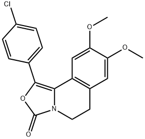 3H-Oxazolo[4,3-a]isoquinolin-3-one,  1-(4-chlorophenyl)-5,6-dihydro-8,9-dimethoxy- Struktur