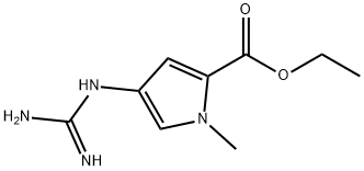 1H-Pyrrole-2-carboxylicacid,4-[(aminoiminomethyl)amino]-1-methyl-,ethyl Struktur