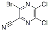 3-bromo-5,6-dichloropyrazine-2-carbonitrile Struktur