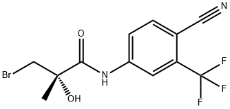 (2S)-3-BroMo-N-[4-cyano-3-(trifluoroMethyl)phenyl]-2-hydroxy-2-Methyl-propanaMide Struktur