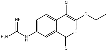 4-chloro-3-ethoxy-7-guanidinoisocoumarin Struktur