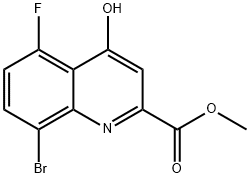 Methyl8-bromo-5-fluoro-4-hydroxyquinoline-2-carboxylate Struktur