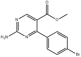 Methyl2-amino-4-(4-bromophenyl)pyrimidine-5-carboxylate Struktur