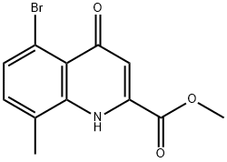 Methyl5-bromo-8-methyl–4-hydroxyquinoline-2-carboxylate Struktur