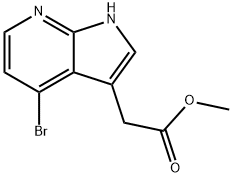 Methyl 2-(4-bromo-1H-pyrrolo[2,3-b]pyridin-3-yl)acetate Struktur