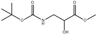 Propanoic acid, 3-[[(1,1-dimethylethoxy)carbonyl]amino]-2-hydroxy-, methyl Struktur