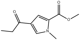 Methyl 1-methyl-4-propionyl-1H-pyrrole-2-carboxylate Struktur