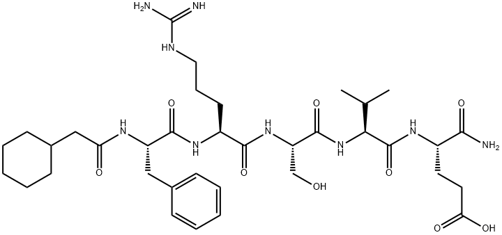 CYCLOHEXYLACETYL-PHE-ARG-SER-VAL-GLN-NH2 Struktur