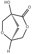 3,6-Dioxabicyclo3.2.1octan-2-one, 1-hydroxy-, (1R)- Struktur