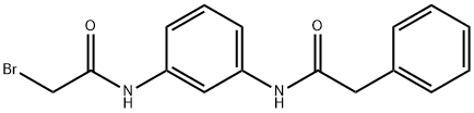 2-Bromo-N-{3-[(2-phenylacetyl)amino]-phenyl}acetamide Struktur