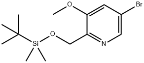 5-Bromo-2-((tert-butyldimethylsilyloxy)methyl)-3-methoxypyridine Struktur