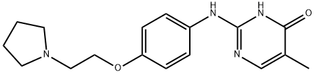 4(3H)-PyriMidinone, 5-Methyl-2-[[4-[2-(1-pyrrolidinyl)ethoxy]phenyl]aMino]- Struktur