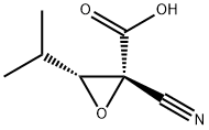 Oxiranecarboxylic acid, 2-cyano-3-(1-methylethyl)-, trans- (9CI) Structure