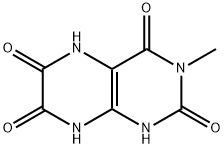 2,4,6,7(1H,3H)-Pteridinetetrone,  5,8-dihydro-3-methyl- Struktur