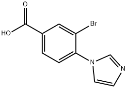 3-Bromo-4-(1H-imidazol-1-yl)benzoic Acid Struktur