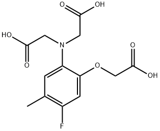 4-methyl-5-fluoro-2-aminophenol-N,N,O-triacetate Struktur