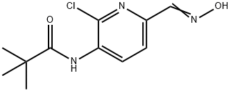 N-(2-Chloro-6-((hydroxyimino)methyl)pyridin-3-yl)-pivalamide Struktur