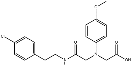 [(2-{[2-(4-chlorophenyl)ethyl]amino}-2-oxoethyl)(4-methoxyphenyl)amino]acetic acid Struktur