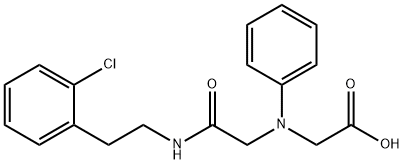 [(2-{[2-(2-chlorophenyl)ethyl]amino}-2-oxoethyl)(phenyl)amino]acetic acid Struktur