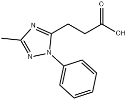 3-(3-methyl-1-phenyl-1H-1,2,4-triazol-5-yl)propanoic acid Struktur