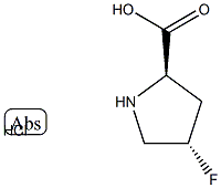 (2R,4S)-4-Fluoropyrrolidine-2-carboxylic acid hydrochloride Struktur