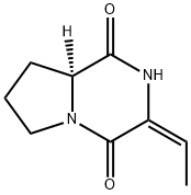 Pyrrolo[1,2-a]pyrazine-1,4-dione, 3-ethylidenehexahydro-, [S-(E)]- (9CI) Struktur