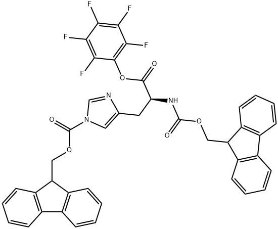 FMOC-HIS(FMOC)-OPFP Struktur