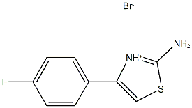 2-amino-4-(4-fluorophenyl)-1,3-thiazol-3-ium bromide Struktur