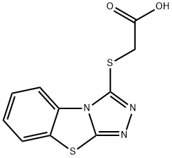 ([1,2,4]TRIAZOLO[3,4-B][1,3]BENZOTHIAZOL-3-YLTHIO)ACETIC ACID Struktur