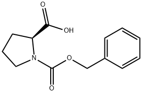 N-Benzyloxycarbonyl-L-proline Struktur