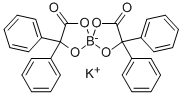 Potassium bis[α-(hydroxy-kO)-α-phenylbenzeneacetato(2-)-kO]borate(1-) Struktur