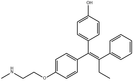 (E)-4-Hydroxy-N-desmethyl Tamoxifen Struktur